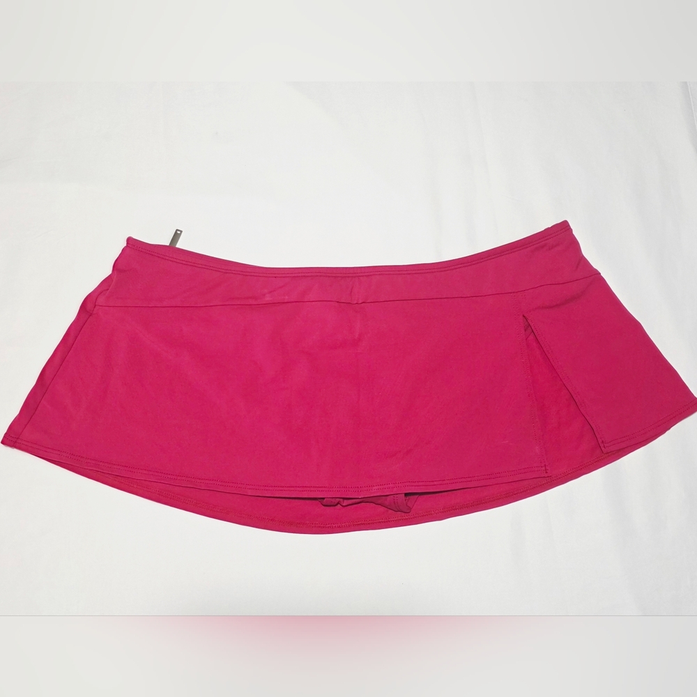 Perry Ellis Fuchsia Swimskort Side Split Bottom Size 16